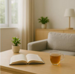 tea on a table